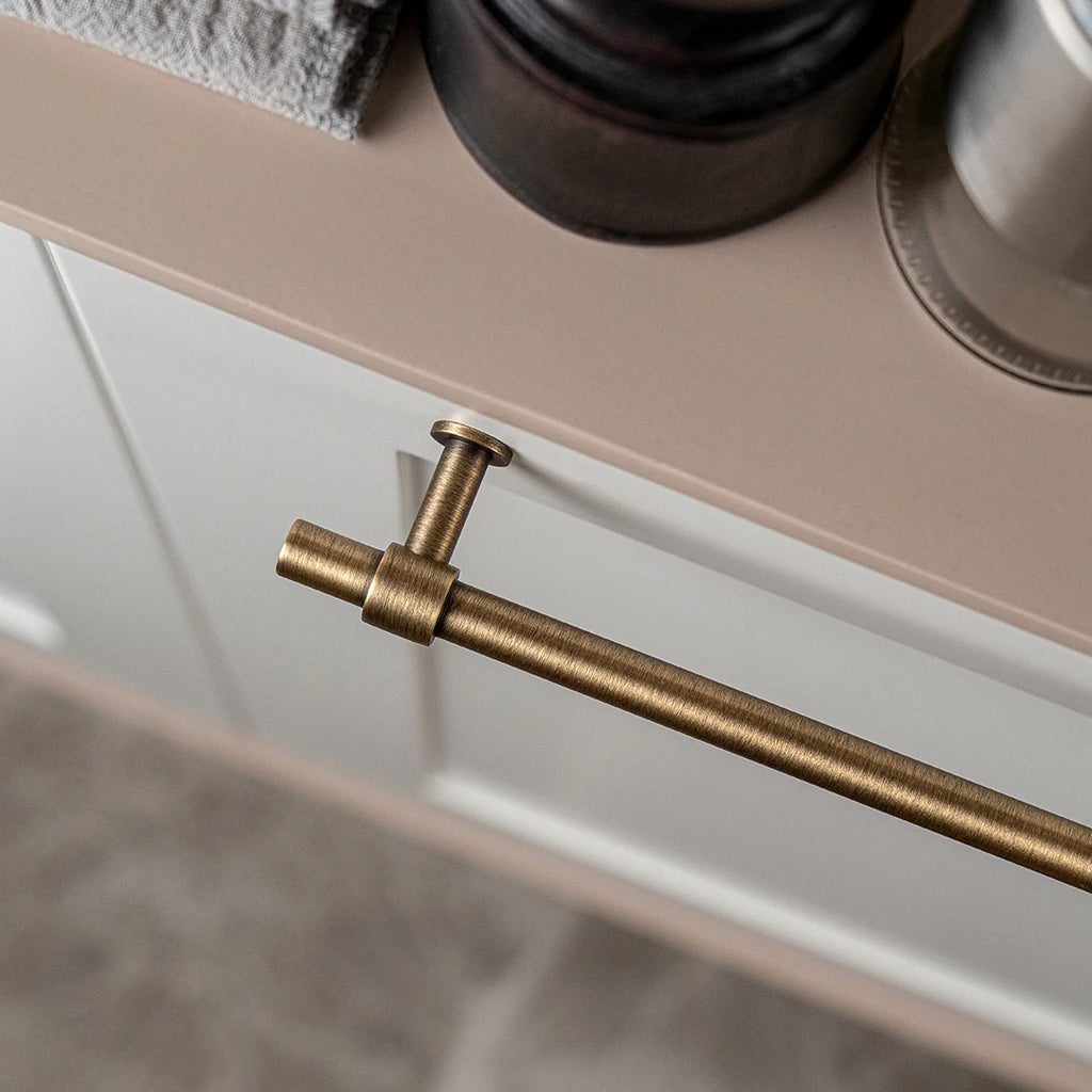 Antique Brass Cabinet Handle, Kitchen Cabinet Handle, Simple Wardrobe Drawer Knob