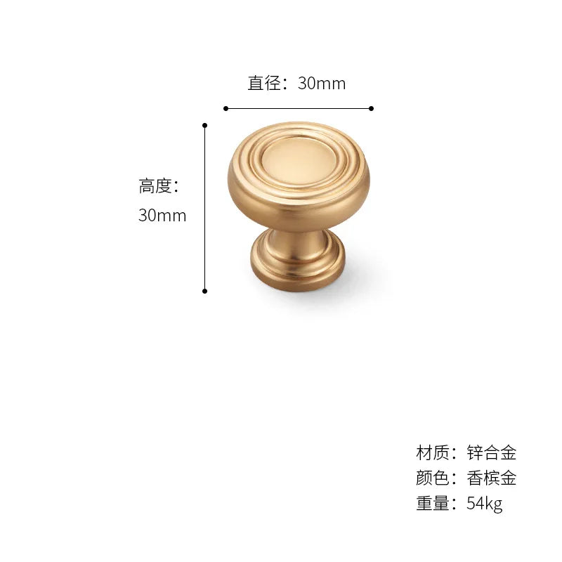 Cabinet door pull, wardrobe door handle, drawer handle, American style golden bathroom handle, kitchen door handle