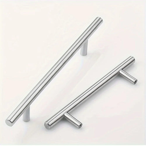 12 Pcs Modern Stainless Steel Cabinet Pulls Modern Arch Design Brushed Metal Furniture Drawer Pull Hardware Pulls Bar Handle