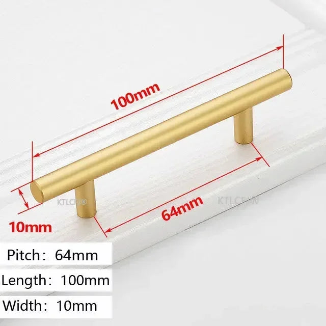 Kitchen Cupboard Knob Square U Type Gold Cabinet Drawer Pull Closet Door Hardware European Fashion Aluminum House Handle