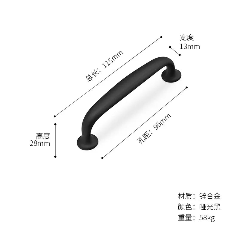 Cabinet door pull, wardrobe door handle, drawer handle, American style golden bathroom handle, kitchen door handle