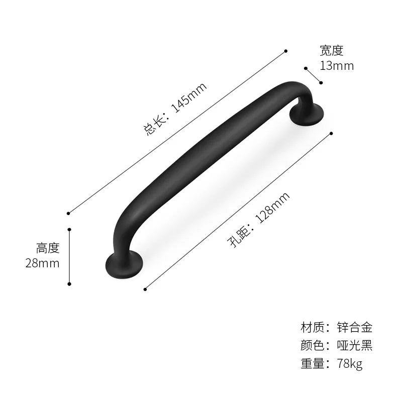 Cabinet door pull, wardrobe door handle, drawer handle, American style golden bathroom handle, kitchen door handle