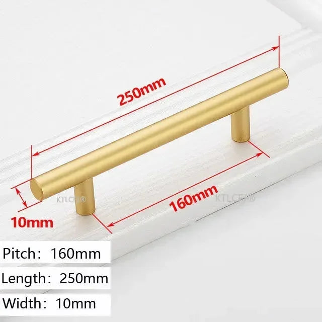 Kitchen Cupboard Knob Square U Type Gold Cabinet Drawer Pull Closet Door Hardware European Fashion Aluminum House Handle