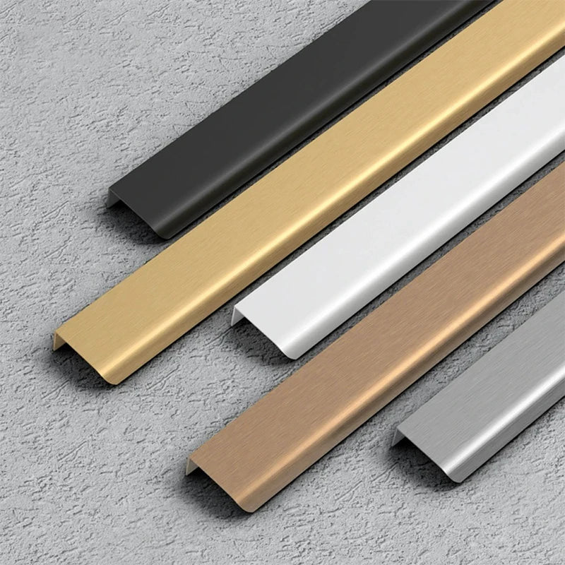 Hidden Cabinet Pulls Drawer Knobs Bedroom Door Handles Aluminum Alloy Kitchen Cupboard Door Pulls Furniture Handle Hardware