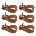 6PCS Handmade Leather Cabinet Door Handle Pulls Knob Dresser Drawer Door Handle Kitchen Pulls Knob