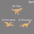 3/5/8pcs Wood Dinosaur Cabinet Handles Wooden Drawer Pulls with 8 Unique Dinosaur Designs for Wardrobe Cabinet Home Room Decor