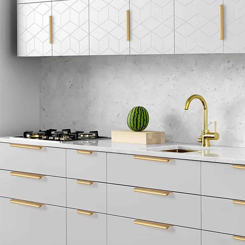 Hidden Cabinet Pulls Drawer Knobs Bedroom Door Handles Aluminum Alloy Kitchen Cupboard Door Pulls Furniture Handle Hardware