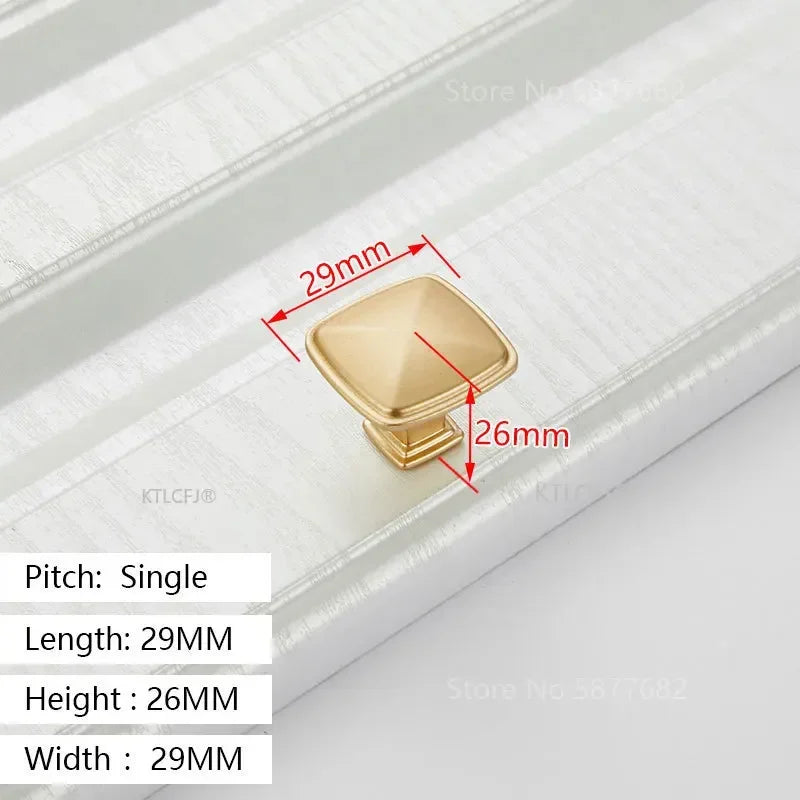 Kitchen Cupboard Knob Square U Type Gold Cabinet Drawer Pull Closet Door Hardware European Fashion Aluminum House Handle