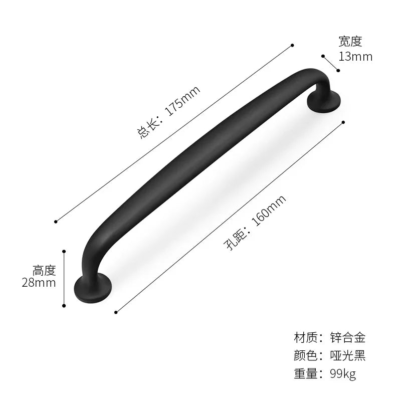 Cabinet door pull, wardrobe door handle, drawer handle, American style golden bathroom handle, kitchen door handle