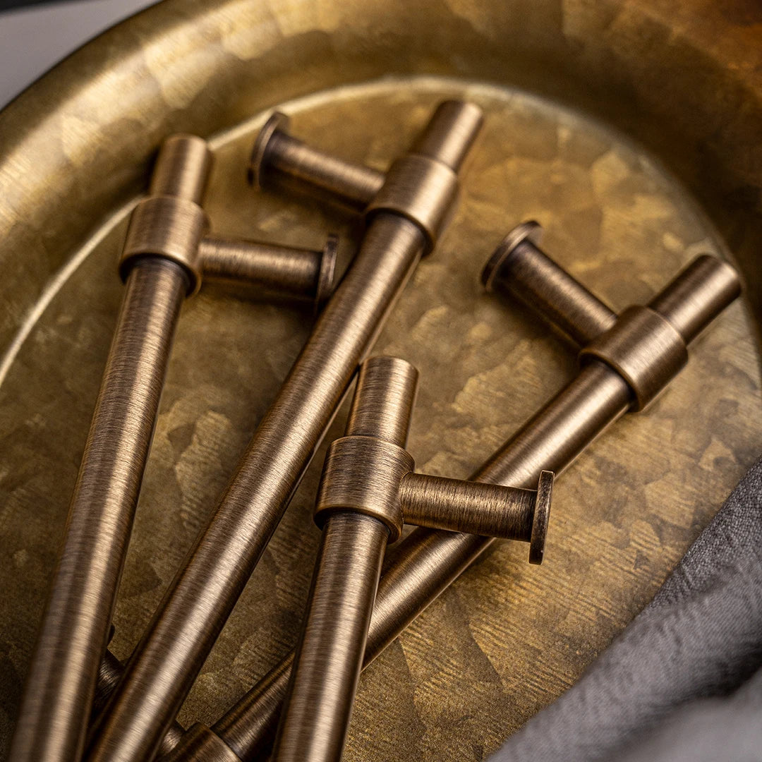 Antique Brass Cabinet Handle, Kitchen Cabinet Handle, Simple Wardrobe Drawer Knob