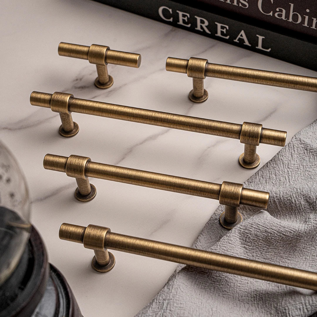 Antique Brass Cabinet Handle, Kitchen Cabinet Handle, Simple Wardrobe Drawer Knob
