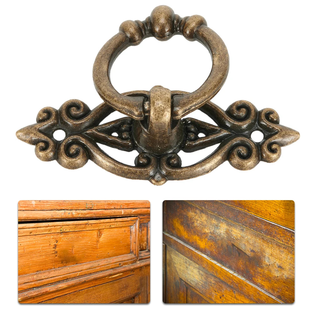 Cabinet Retro Handle Door Antique Alloy Handle Drawer Pull Ring Wood Case Handle Hanging Ring For Home Furniture DIY Decoraction