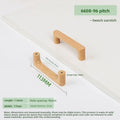 Minimalist Nordic Style Cabinet Handles Walnut Wood Rounded Edges Drawer Pulls 96mm Eco-Friendly Wardrobe Handles Home Decor