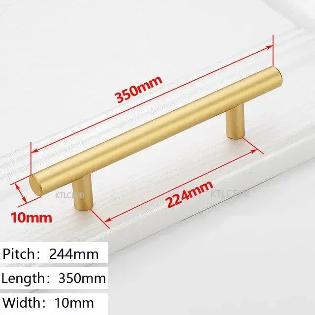 Kitchen Cupboard Knob Square U Type Gold Cabinet Drawer Pull Closet Door Hardware European Fashion Aluminum House Handle