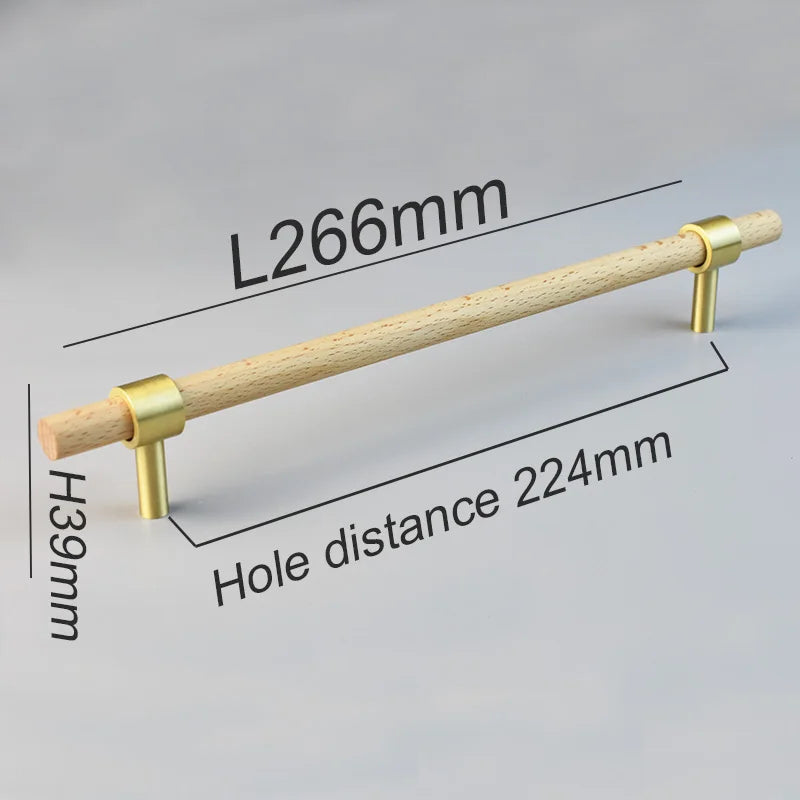 Nordic Modern Kitchen Storage Cabinet Pulls Gold Brass Black Walnut Furniture Handles Cupboard Wardrobe Drawer Door Wood Knobs