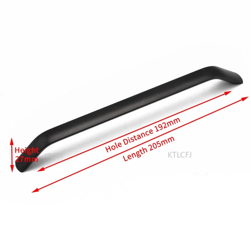 Black Cabinet Knobs Aluminium Alloy Kitchen Cabinet Handles Drawer Knobs Pulls Black Furniture Handle Cabinet Hardware