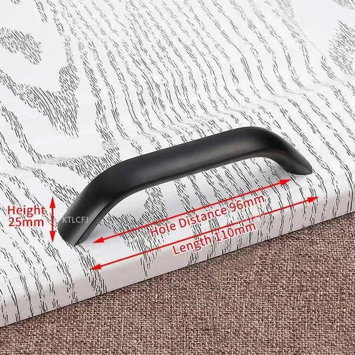 Black Cabinet Knobs Aluminium Alloy Kitchen Cabinet Handles Drawer Knobs Pulls Black Furniture Handle Cabinet Hardware