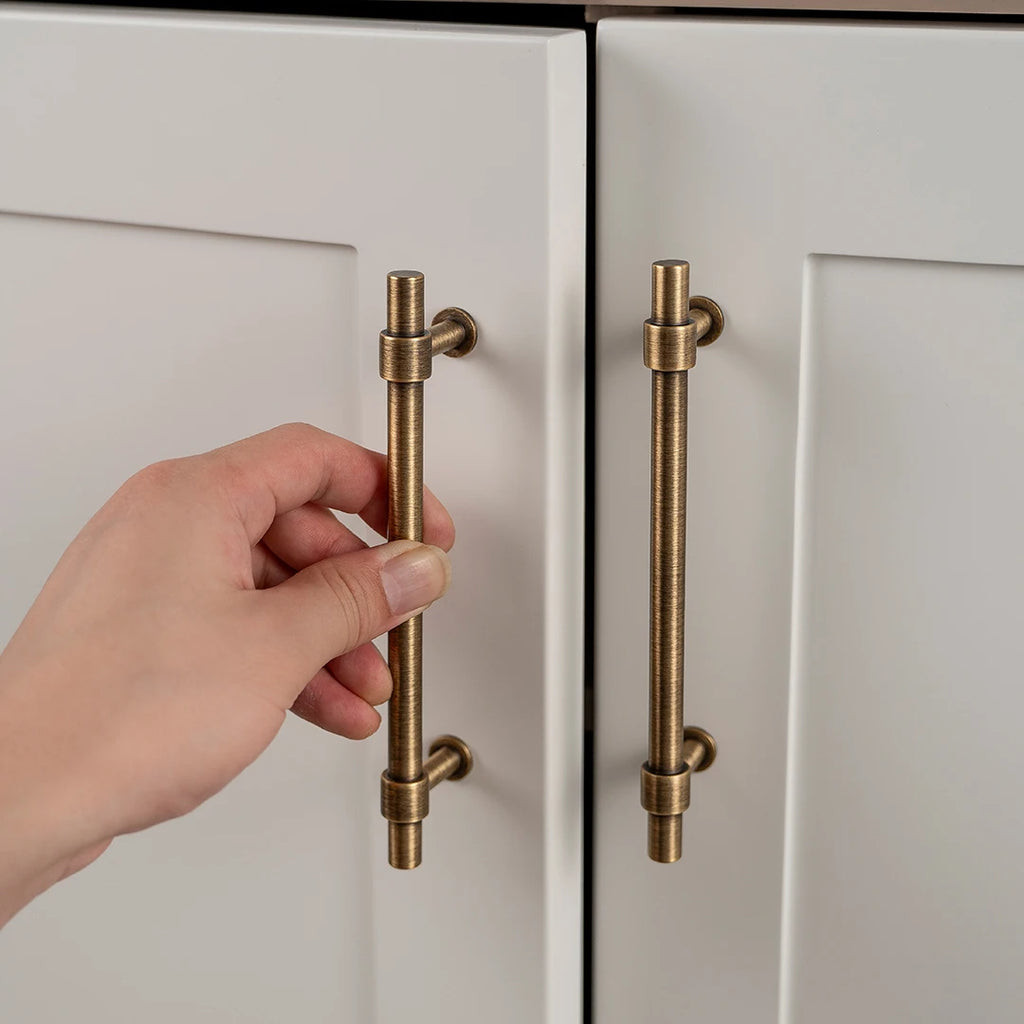 Antique Brass Cabinet Handle, Kitchen Cabinet Handle, Simple Wardrobe Drawer Knob